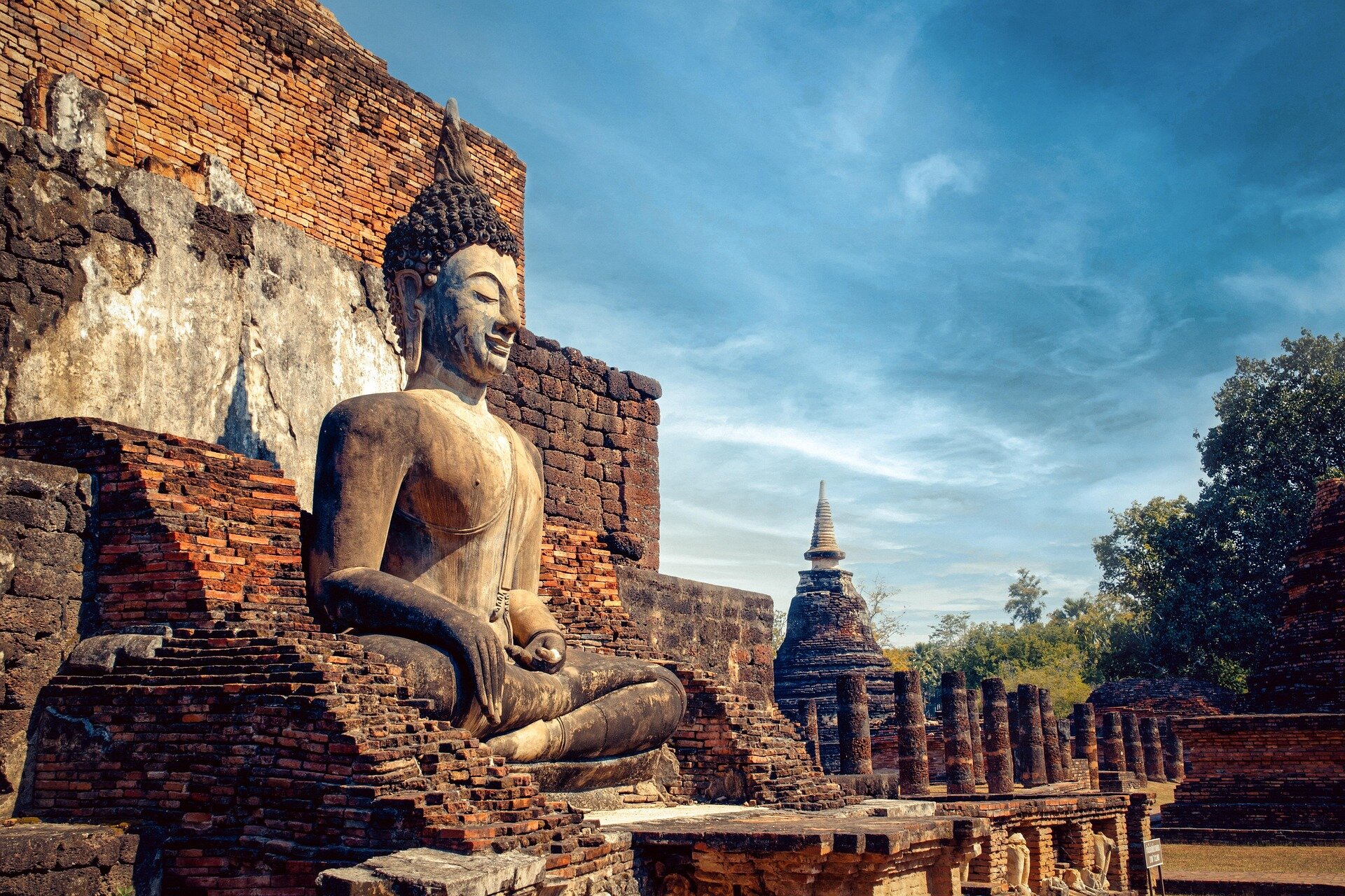 Sukhoithai Buddhist Statue at the Temple, Thailand